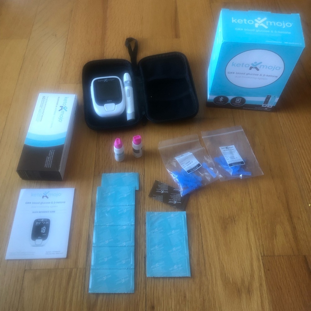 Keto-Mojo GK+ Blood Glucose & β-Ketone Monitoring System - Teal/White - Picture 3 of 9